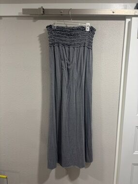Xhilaration Strapless Gray Maxi Dress